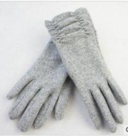 羊毛抽边羊毛触摸屏手套批发，厂家直销保暖触屏手套女款